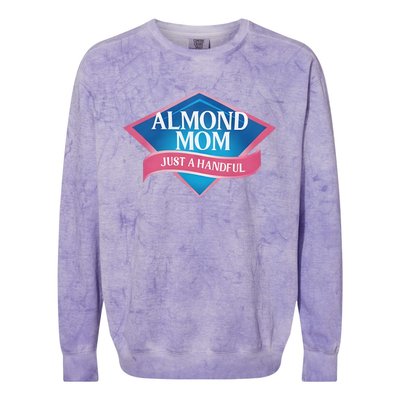 Middleclassfancy Almond Mom Just A Handful Colorblast Crewneck Sweatshirt