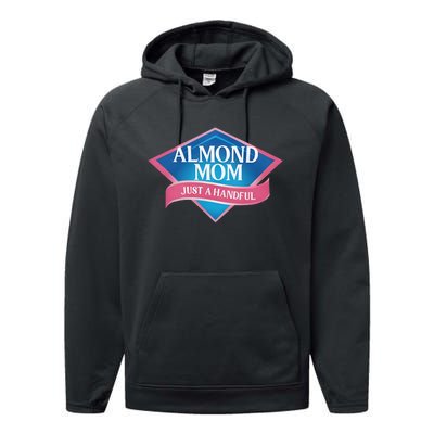 Middleclassfancy Almond Mom Just A Handful Performance Fleece Hoodie