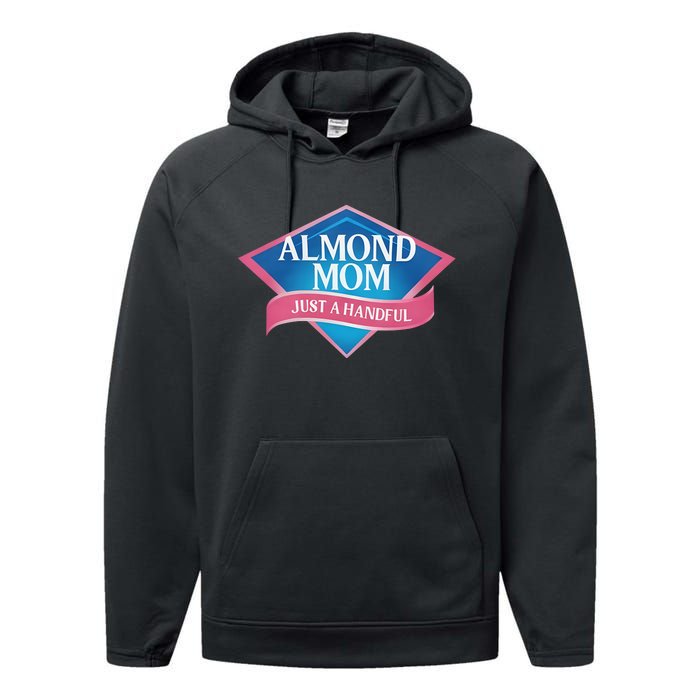 Middleclassfancy Almond Mom Just A Handful Performance Fleece Hoodie