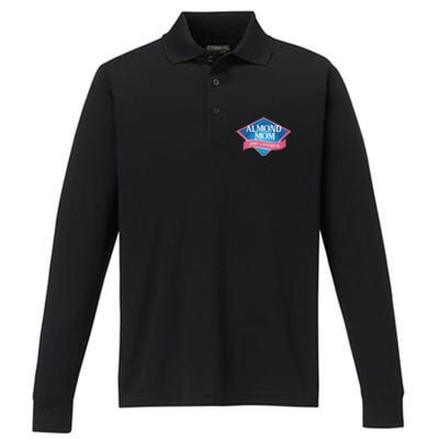 Middleclassfancy Almond Mom Just A Handful Performance Long Sleeve Polo