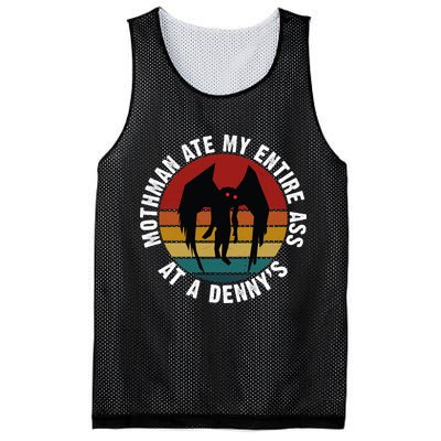 Mothman Ate My Entire Ass At A Denny's Mesh Reversible Basketball Jersey Tank