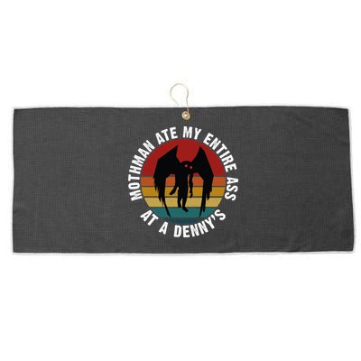 Mothman Ate My Entire Ass At A Denny's Large Microfiber Waffle Golf Towel