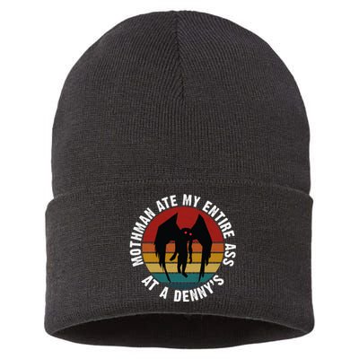 Mothman Ate My Entire Ass At A Denny's Sustainable Knit Beanie