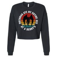 Mothman Ate My Entire Ass At A Denny's Cropped Pullover Crew