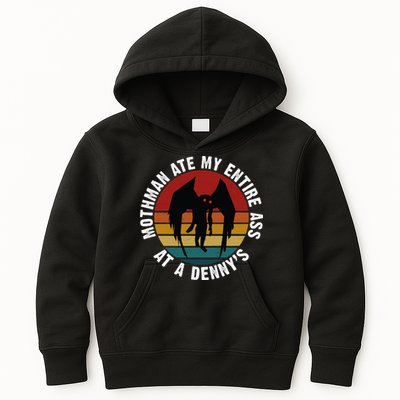 Mothman Ate My Entire Ass At A Denny's Kids Hoodie