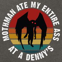 Mothman Ate My Entire Ass At A Denny's Cotton Canvas Backpack