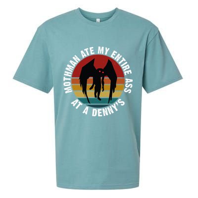 Mothman Ate My Entire Ass At A Denny's Sueded Cloud Jersey T-Shirt