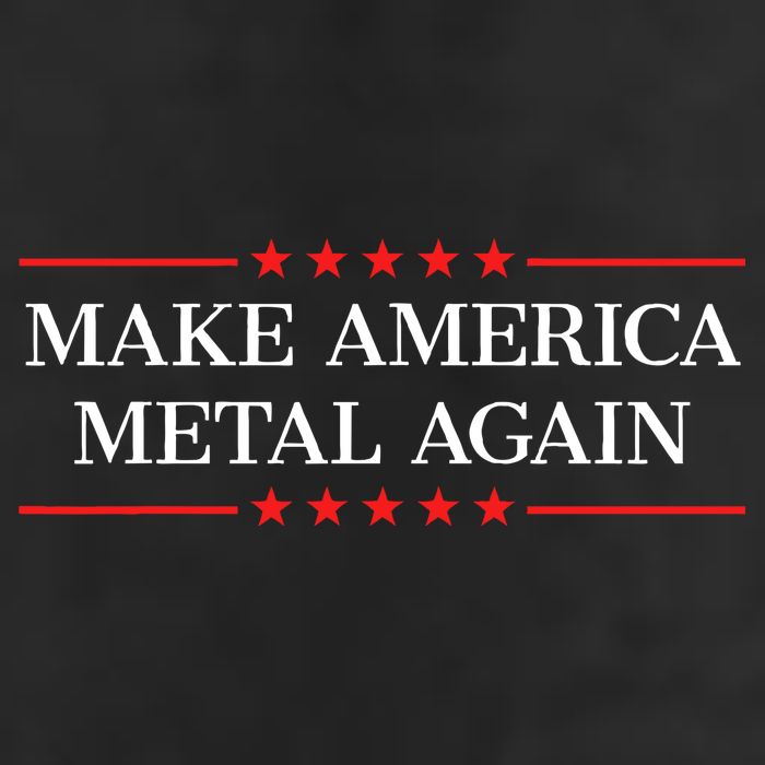 Make America Metal Again Funny 7 Panel Mesh Trucker Snapback Hat