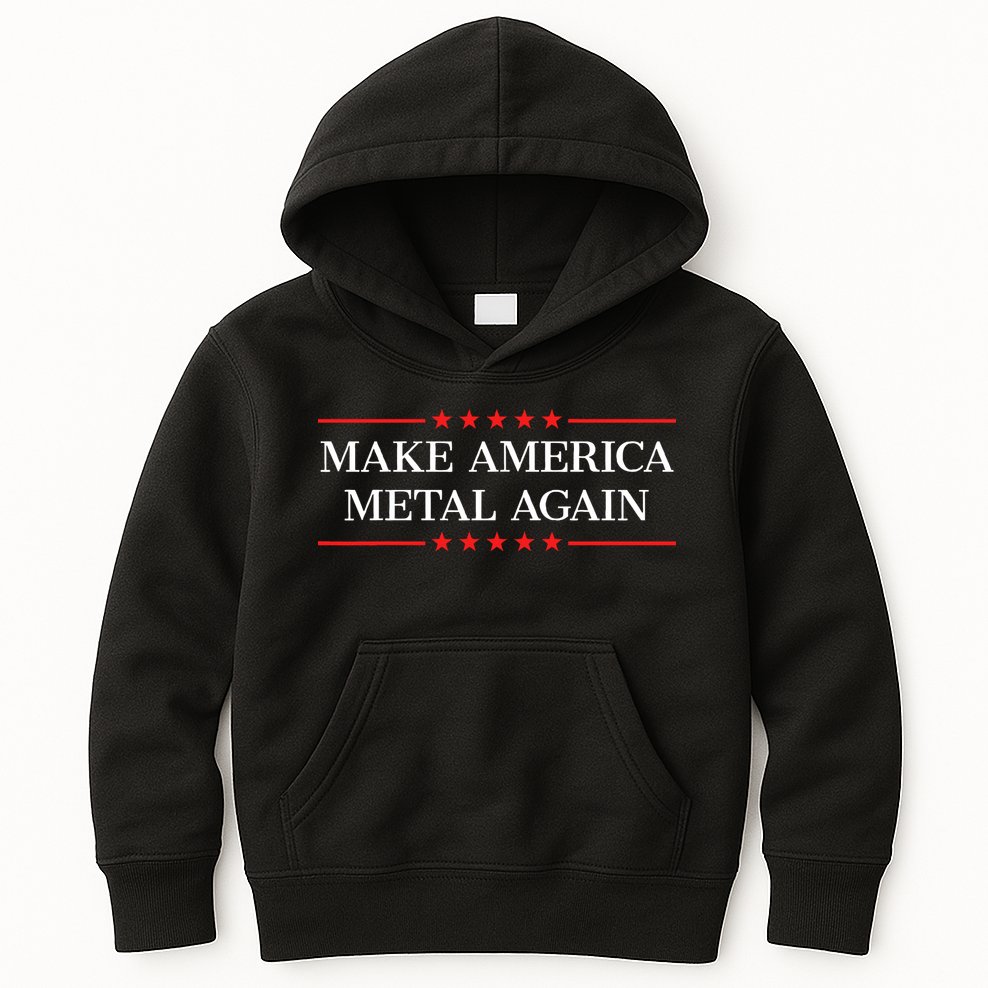 Make America Metal Again Funny Kids Hoodie