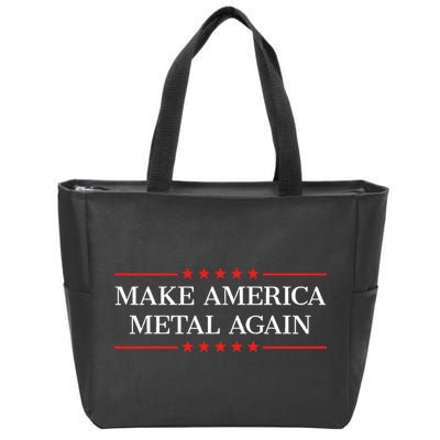 Make America Metal Again Funny Zip Tote Bag