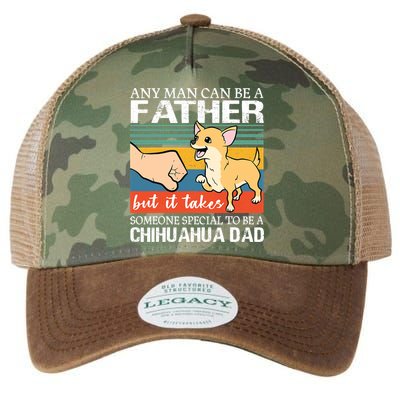 Mens Any Man Can Be A Father But Special To Be A Chihuahua Dad Legacy Tie Dye Trucker Hat