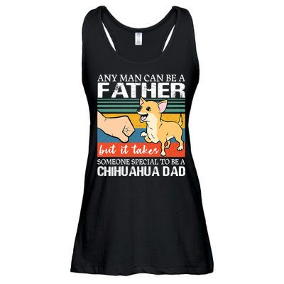 Mens Any Man Can Be A Father But Special To Be A Chihuahua Dad Ladies Essential Flowy Tank