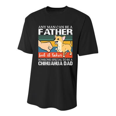 Mens Any Man Can Be A Father But Special To Be A Chihuahua Dad Youth Performance Sprint T-Shirt