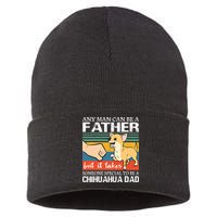 Mens Any Man Can Be A Father But Special To Be A Chihuahua Dad Sustainable Knit Beanie