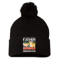 Mens Any Man Can Be A Father But Special To Be A Chihuahua Dad Pom Pom 12in Knit Beanie