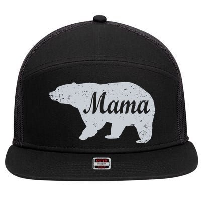 Mama Bear 7 Panel Mesh Trucker Snapback Hat