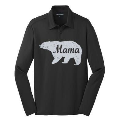 Mama Bear Silk Touch Performance Long Sleeve Polo