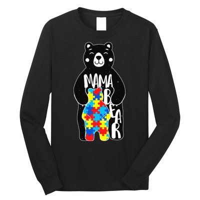 Mama Bear Autism Awareness Long Sleeve Shirt