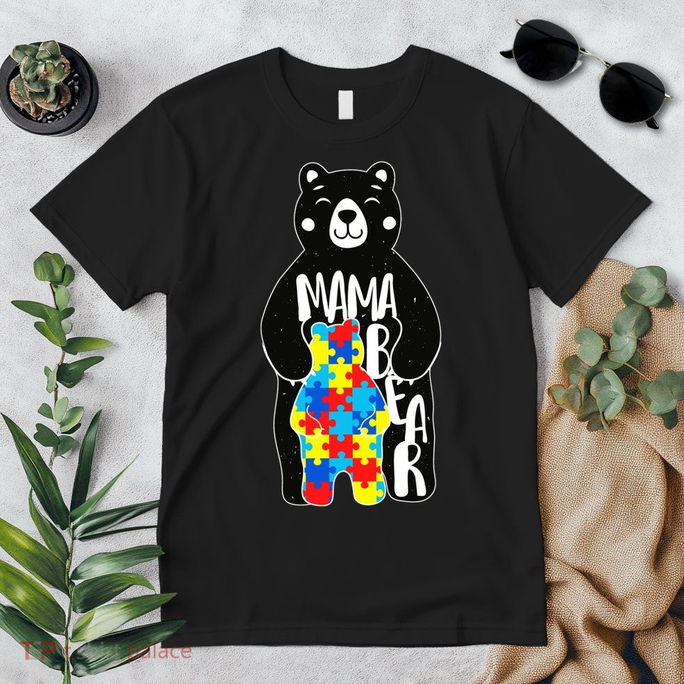 Mama Bear Autism Awareness Premium T-Shirt