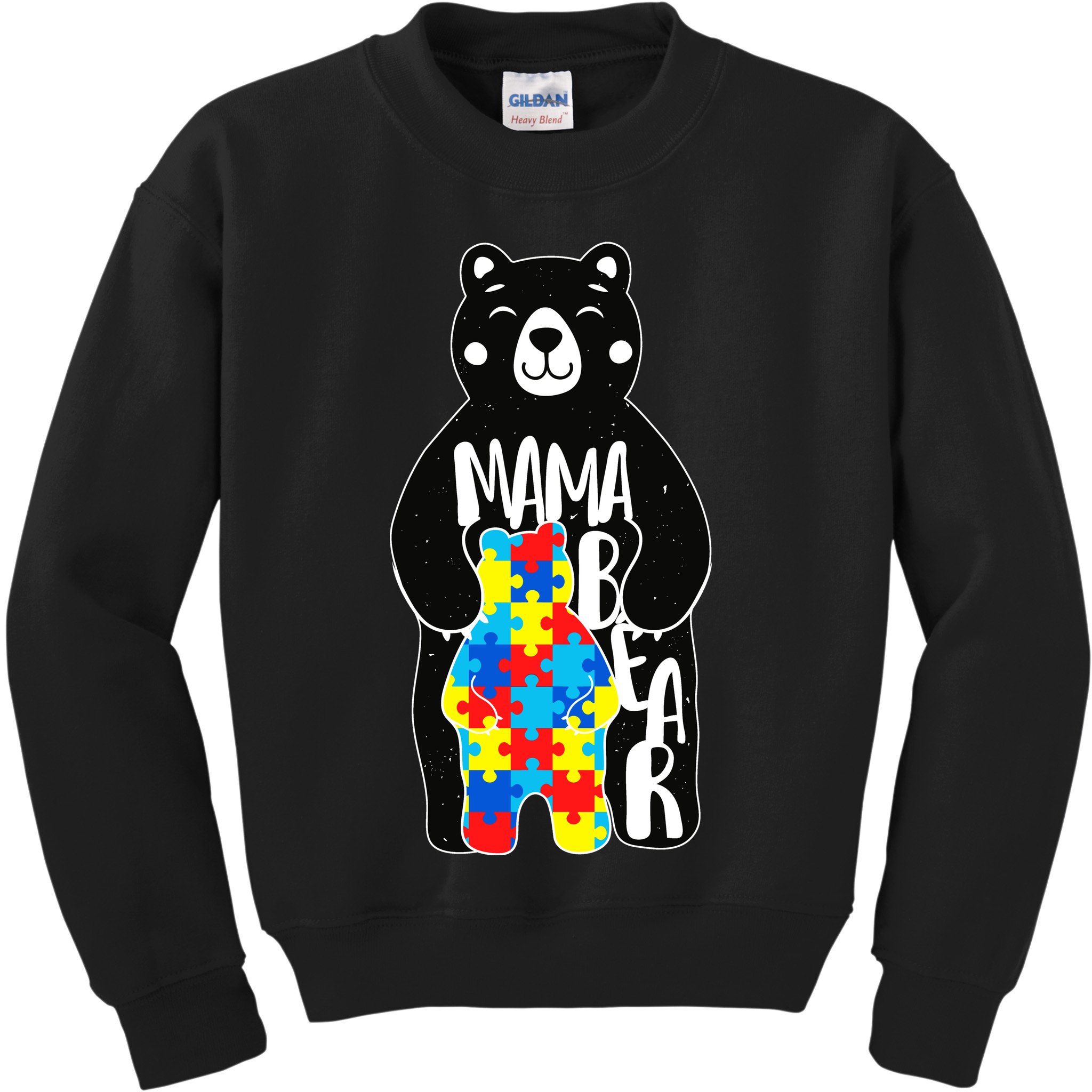 Mama Bear Autism Awareness Kids Sweatshirt