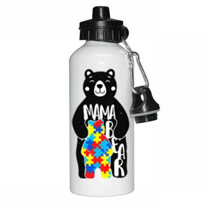 Mama Bear Autism Awareness Aluminum Water Bottle 