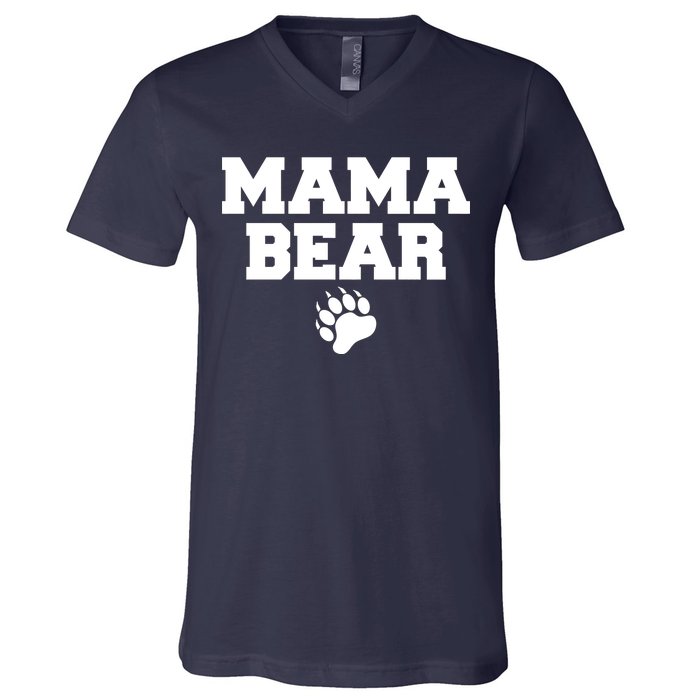 Mama Bear Claw Mom V-Neck T-Shirt