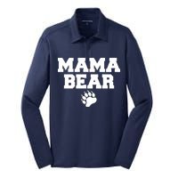 Mama Bear Claw Mom Silk Touch Performance Long Sleeve Polo