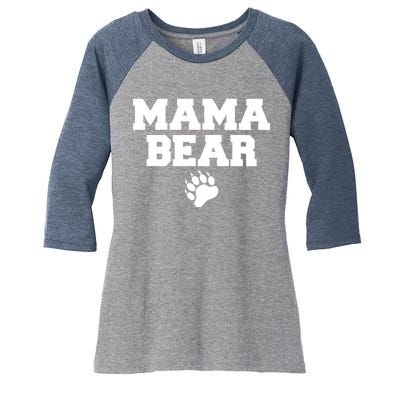 Mama Bear Claw Mom Women's Tri-Blend 3/4-Sleeve Raglan Shirt