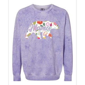 Mama Bear Cute Flower Pattern Colorblast Crewneck Sweatshirt