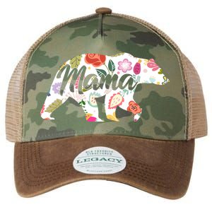 Mama Bear Cute Flower Pattern Legacy Tie Dye Trucker Hat