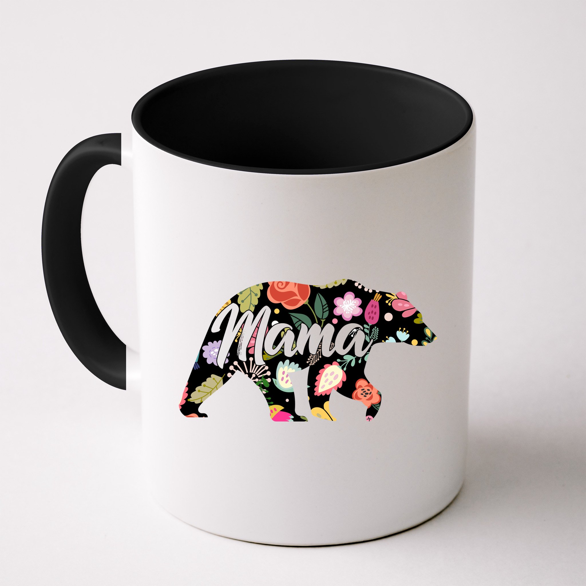 Mama Bear Cute Flower Pattern Mug