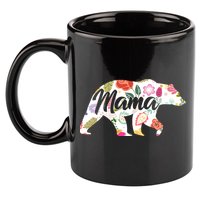 Mama Bear Cute Flower Pattern 11oz C Handle Ceramic Mug