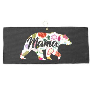 Mama Bear Cute Flower Pattern Large Microfiber Waffle Golf Towel