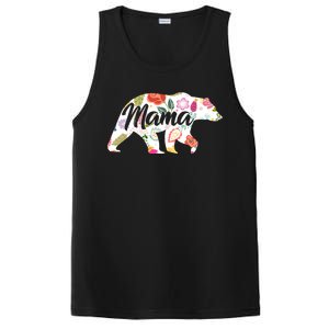 Mama Bear Cute Flower Pattern PosiCharge Competitor Tank