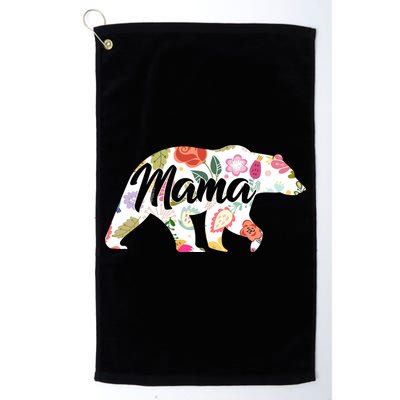 Mama Bear Cute Flower Pattern Golf Towel