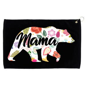 Mama Bear Cute Flower Pattern Grommeted Golf Towel