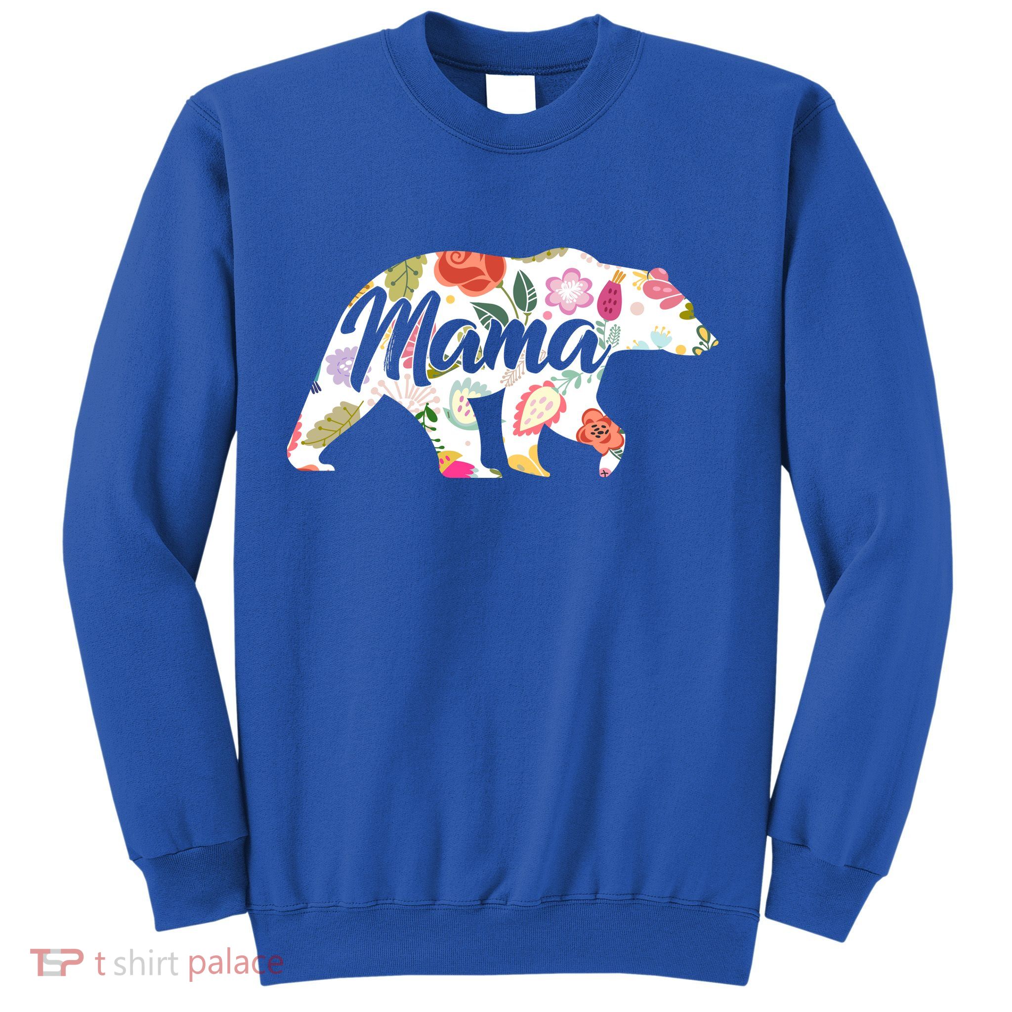 Mama Bear Cute Flower Pattern Sweatshirt