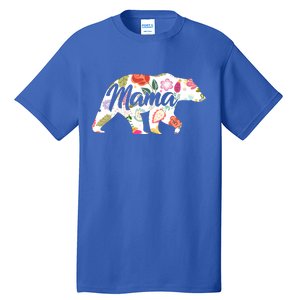 Mama Bear Cute Flower Pattern Tall T-Shirt