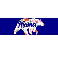 Mama Bear Cute Flower Pattern Bumper Sticker