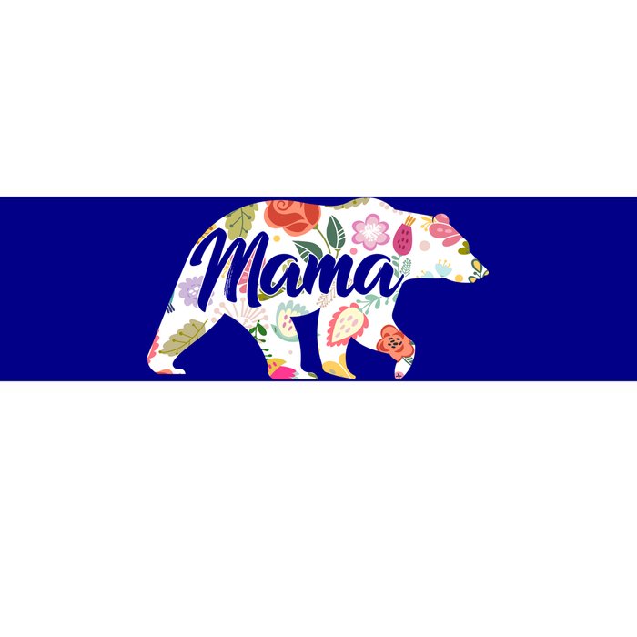 Mama Bear Cute Flower Pattern Bumper Sticker