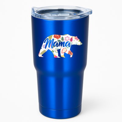 Mama Bear Cute Flower Pattern Tumbler