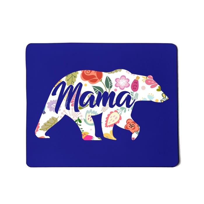 Mama Bear Cute Flower Pattern Mousepad