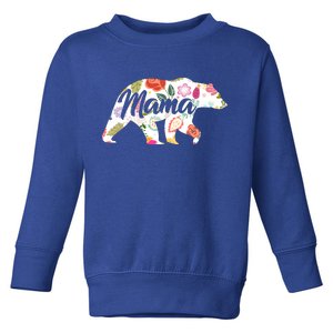 Mama Bear Cute Flower Pattern Toddler Sweatshirt