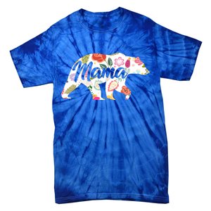 Mama Bear Cute Flower Pattern Tie-Dye T-Shirt