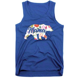 Mama Bear Cute Flower Pattern Tank Top