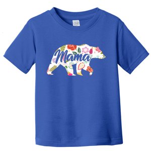 Mama Bear Cute Flower Pattern Toddler T-Shirt