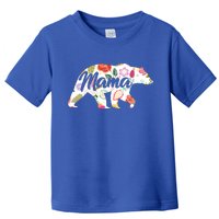 Mama Bear Cute Flower Pattern Toddler T-Shirt