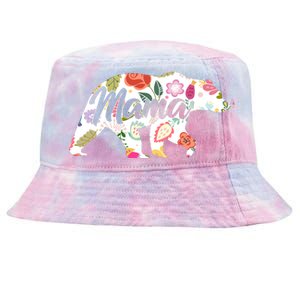 Mama Bear Cute Flower Pattern Tie-Dyed Bucket Hat