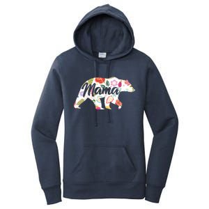 Mama Bear Cute Flower Pattern Women's Pullover Hoodie