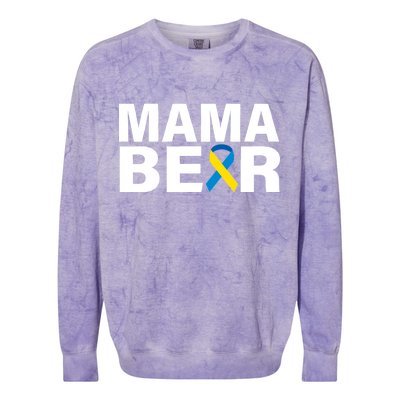 Mama Bear Down Syndrome Awareness Colorblast Crewneck Sweatshirt